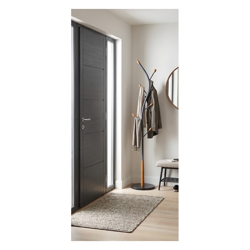 Samostoječi obešalnik 186x38 cm STILE črn