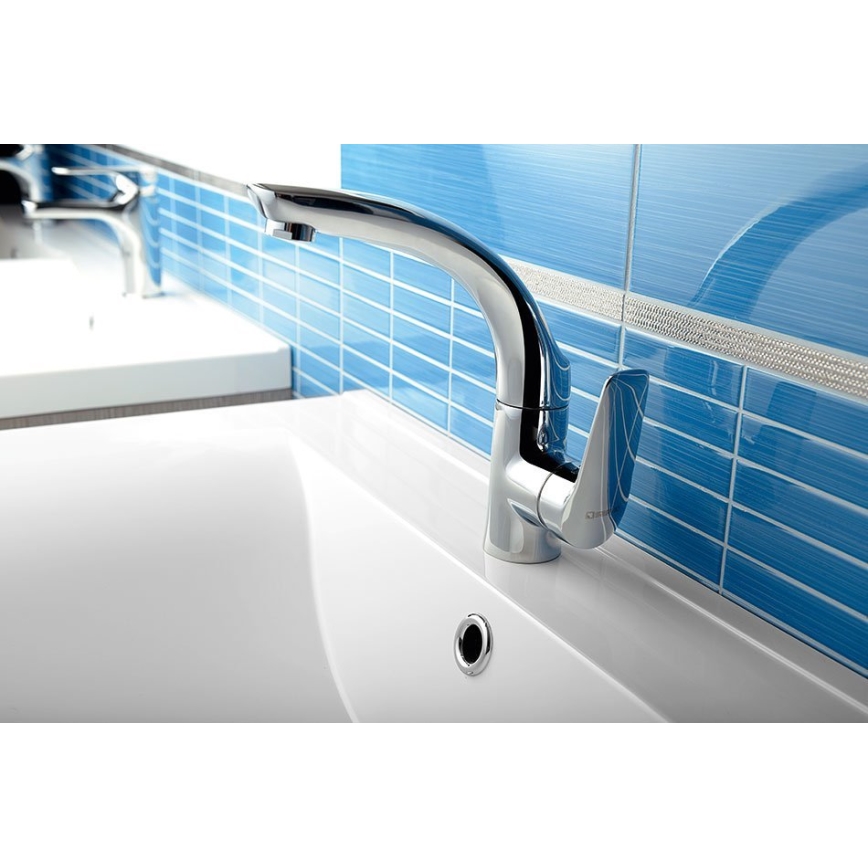 Sapho - Armatura za umivalnik SOLITER 18 cm, poliran krom