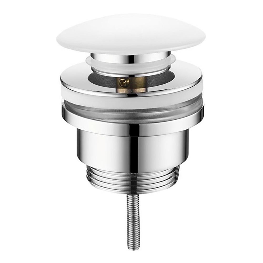 Sapho - Click-Clack odtok za umivalnik, premer 6,4 cm, keramika/sijajni krom