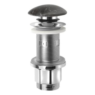 Sapho - Click-Clack umivalni odtok BLOK, premer 6,7 cm, kamen/črna