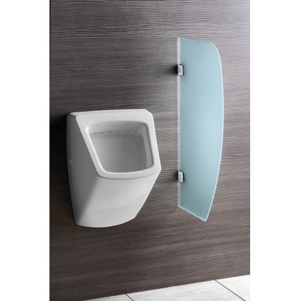 Sapho - Delilna stena za pisoarje 40x80 cm mlečno steklo