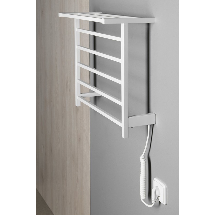 Sapho - Električni grelec za brisače ELZOR 60W  47x50 cm v mat beli barvi