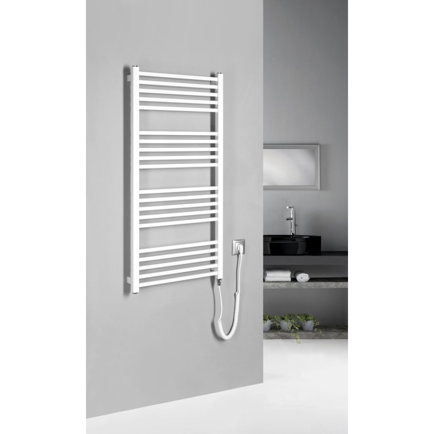 Sapho - Električni grelec za brisače METRO-E 400 W 106 x 50 cm, bel