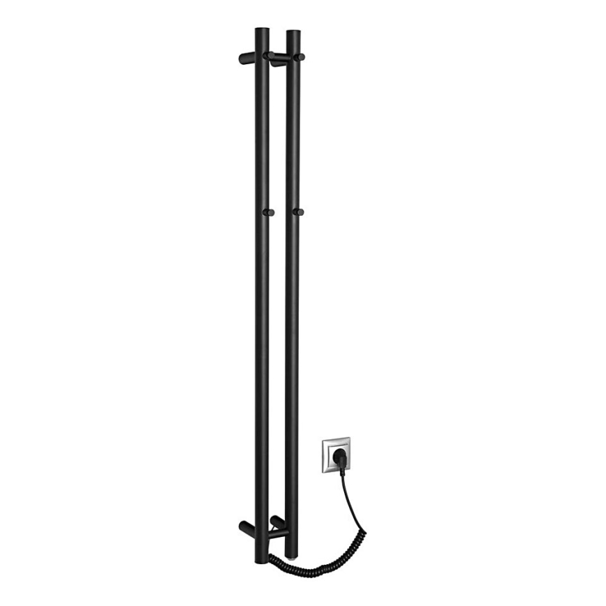 Sapho - Električni nosilec za brisače PAPINADO 40W/230V 120 cm mat črna