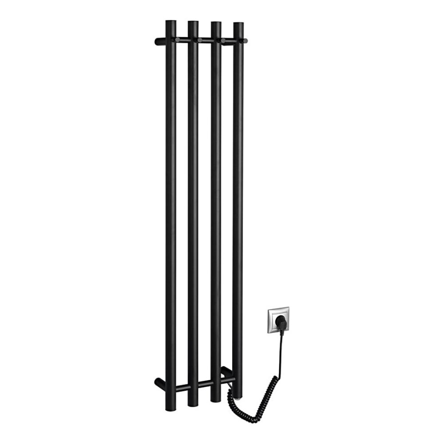 Sapho - Električni nosilec za brisače PAPINADO 85W/230V 120 cm mat črna desno