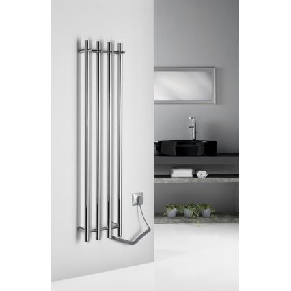 Sapho - Električni nosilec za brisače PAPINADO 85W/230V 120 cm sijajni krom desno