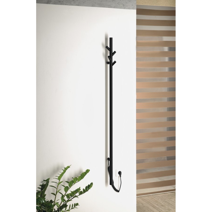 Sapho - Električni nosilec za brisače PASADOR 30W/230V 150 cm mat črna