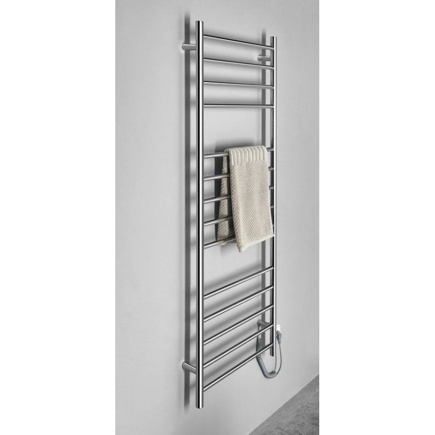Sapho - Električni nosilec za brisače REDONDO 130W/230V 150 cm sijajni krom desno okrogla