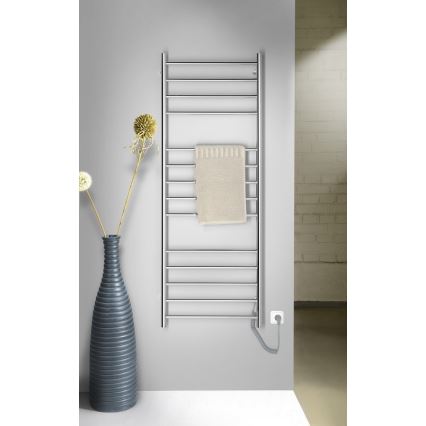 Sapho - Električni nosilec za brisače REDONDO 130W/230V 150 cm sijajni krom desno okrogla