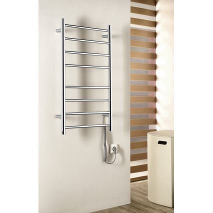 Sapho - Električni nosilec za brisače REDONDO 75W/230V 90 cm sijajni krom desno okrogla