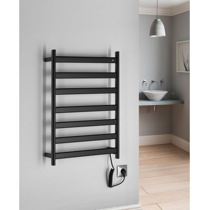 Sapho - Električni sušilnik za brisače ELIAS 105W 73x49 cm mat črna