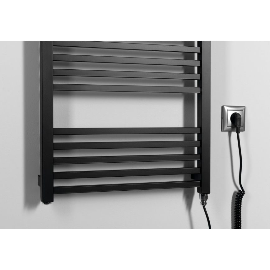 Sapho - Električni sušilnik za brisače METRO-E, 400 W, 106 x 50 cm, mat črna