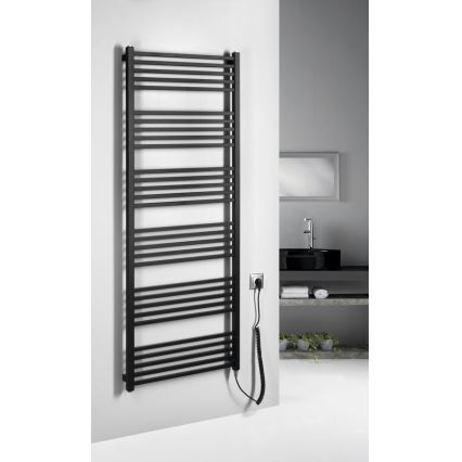Sapho - Električni sušilnik za brisače METRO-E 800 W 162 x 60 cm mat črna