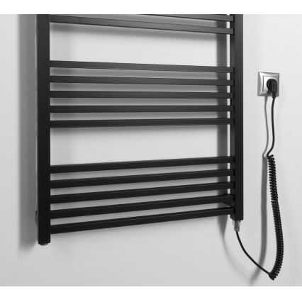 Sapho - Električni sušilnik za brisače METRO-E 800 W 162 x 60 cm mat črna