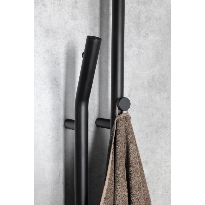 Sapho - Električni sušilnik za brisače s časovnikom DUOPASSO 45W 170x12 cm mat črna