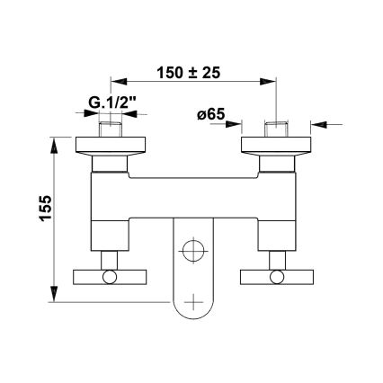 Sapho - Kadna baterija AXIA sijajni krom