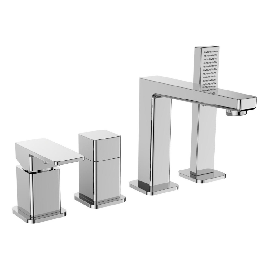 Sapho - Kadna baterija TURSI, za 4 montažne luknje, sijajni krom