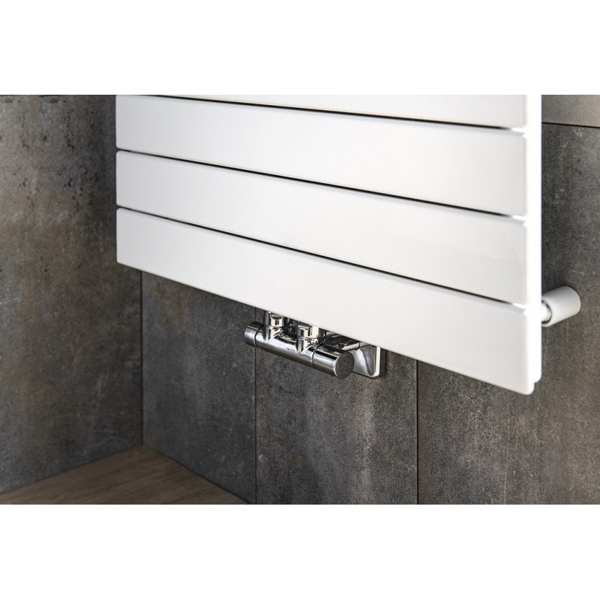 Sapho - komplet priključnih ventilov za centralno priključitev TWIN, krom visokega sijaja