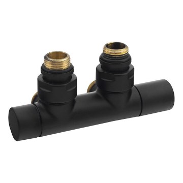 Sapho - Komplet priključnih ventilov za centralno priključitev TWIN, mat črna