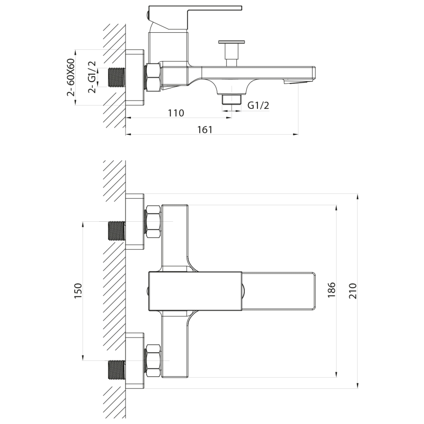 Sapho - Kopalna pipa CUBEMIX mat črna