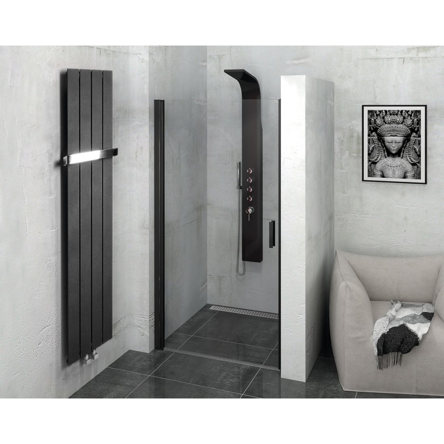 Sapho - Kopalniški radiator COLONNA 180x29 cm črna