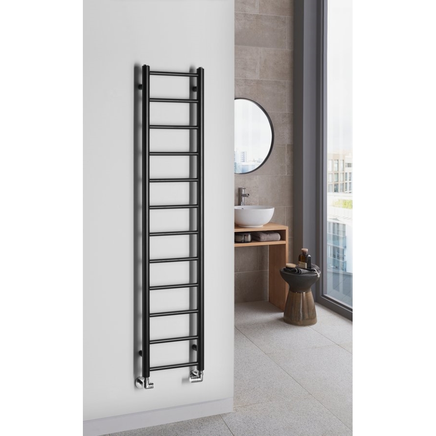 Sapho - kopalniški radiator DINA 278W 30x138 cm matna črna