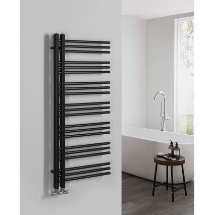 Sapho - Kopalniški radiator DORLION 400W 50x120x50 cm mat črna