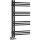 Sapho - kopalniški radiator DORLION 90x50 cm, mat črne barve