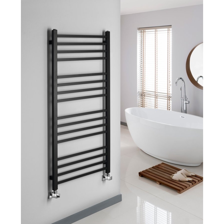 Sapho - Kopalniški radiator METRO 120x50 cm mat črne barve