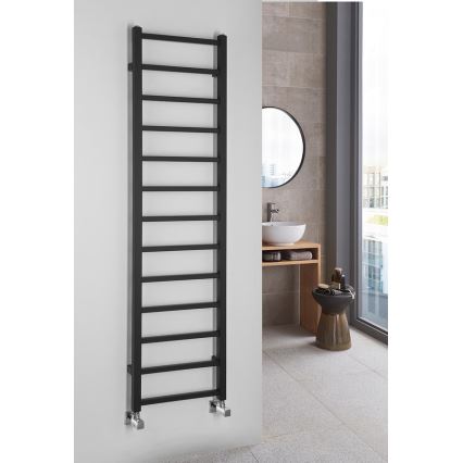 Sapho - kopalniški radiator METRO DOS 150x40 cm v mat črni barvi