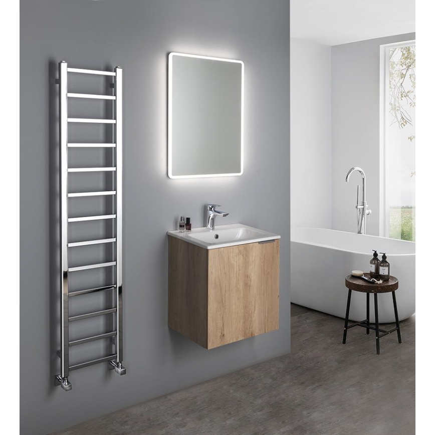 Sapho - Kopalniški radiator METRO LIGHT 150x30 cm sijajni krom