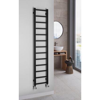Sapho - Kopalniški radiator METRO LIGHT 276 W 30 x 150 cm v mat črni barvi