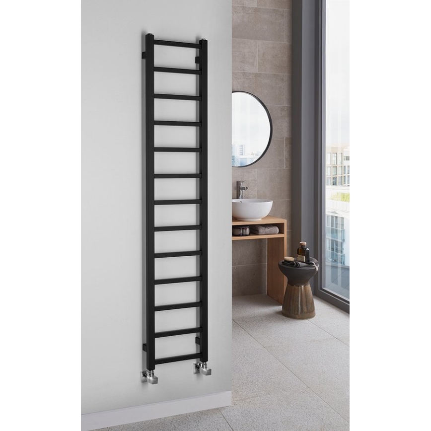 Sapho - Kopalniški radiator METRO LIGHT 276 W 30 x 150 cm v mat črni barvi