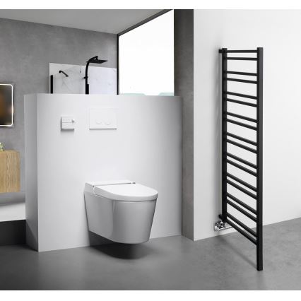 Sapho - Kopalniški radiator METRO SPACE 525W 55x143 cm mat črna
