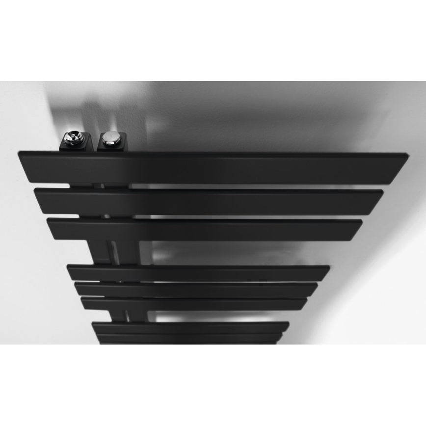 Sapho - Kopalniški radiator SILVANA 124x50 cm, mat črna