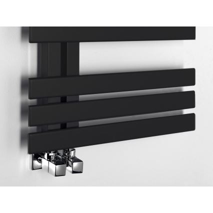 Sapho - Kopalniški radiator SILVANA 124x50 cm, mat črna