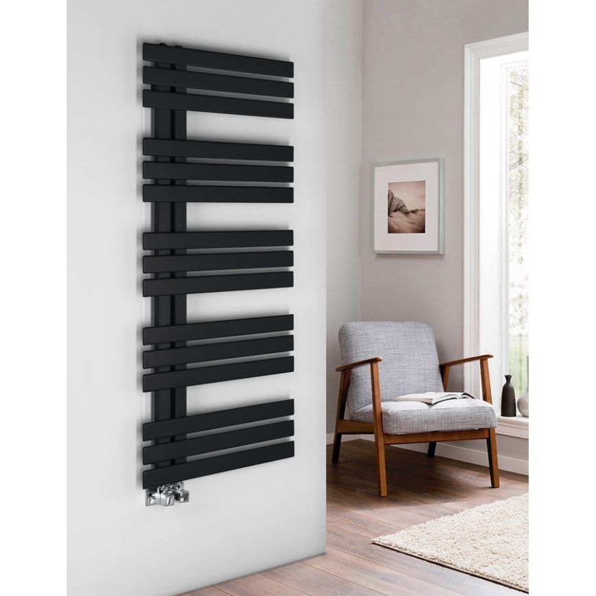 Sapho - Kopalniški radiator SILVANA 561W/230V 50x123 cm mat črna