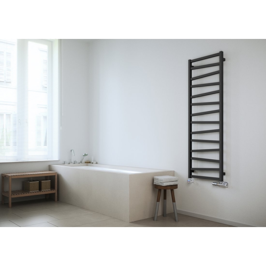 Sapho - Kopalniški radiator ZIG 406W/230V 50x110 cm antracit