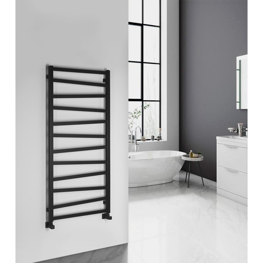 Sapho - Kopalniški radiator ZIG 601W/230V 60x133 cm črn
