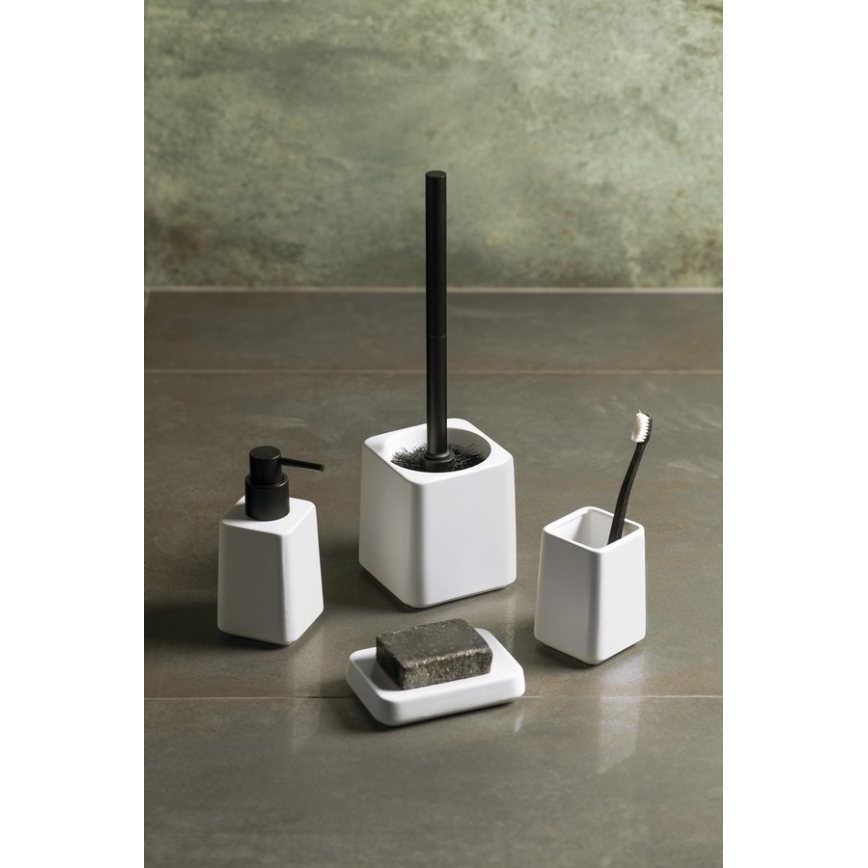 Sapho - Kopalniški set 4 kosi, bela/črna