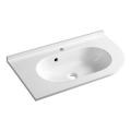 Sapho - Kotni vgradni umivalnik PULSE 75x43 cm marmor/bela