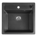Sapho - Kuhinjski pomivalnik 53x50 cm granit/črna