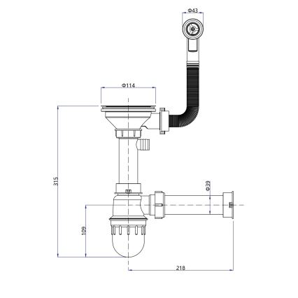 Sapho - Kuhinjski pomivalnik 77x44 cm granit/bež