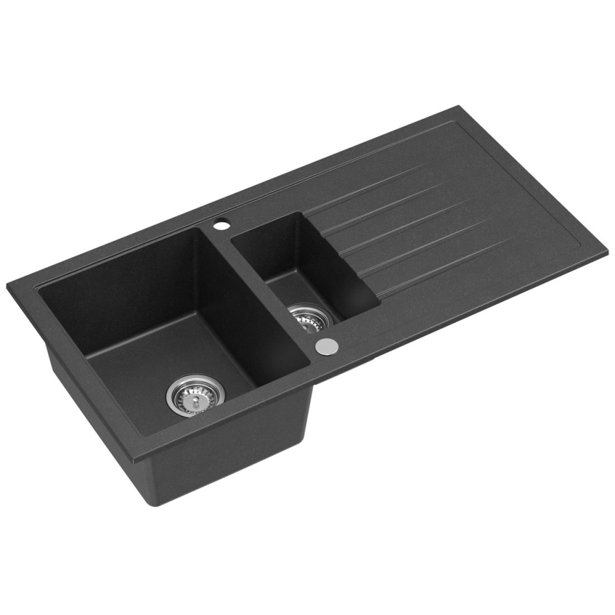 Sapho - Kuhinjsko pomivalno korito 100x50 cm granit/črna