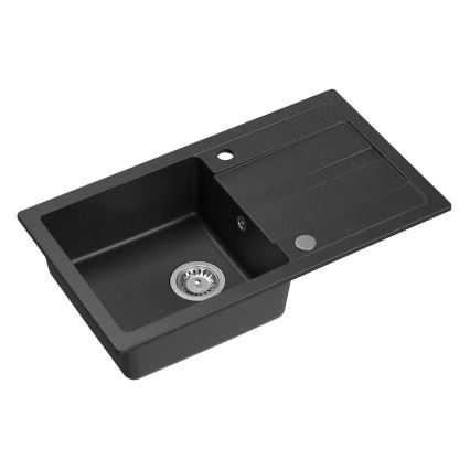 Sapho - Kuhinjsko pomivalno korito 77x44 cm granit/črno