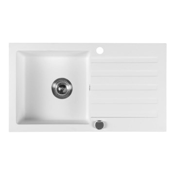 Sapho - Kuhinjsko pomivalno korito 78x44 cm granit/bela