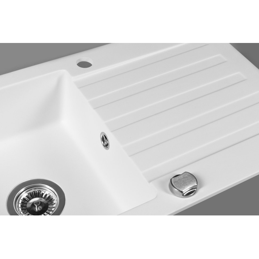 Sapho - Kuhinjsko pomivalno korito 78x44 cm granit/bela