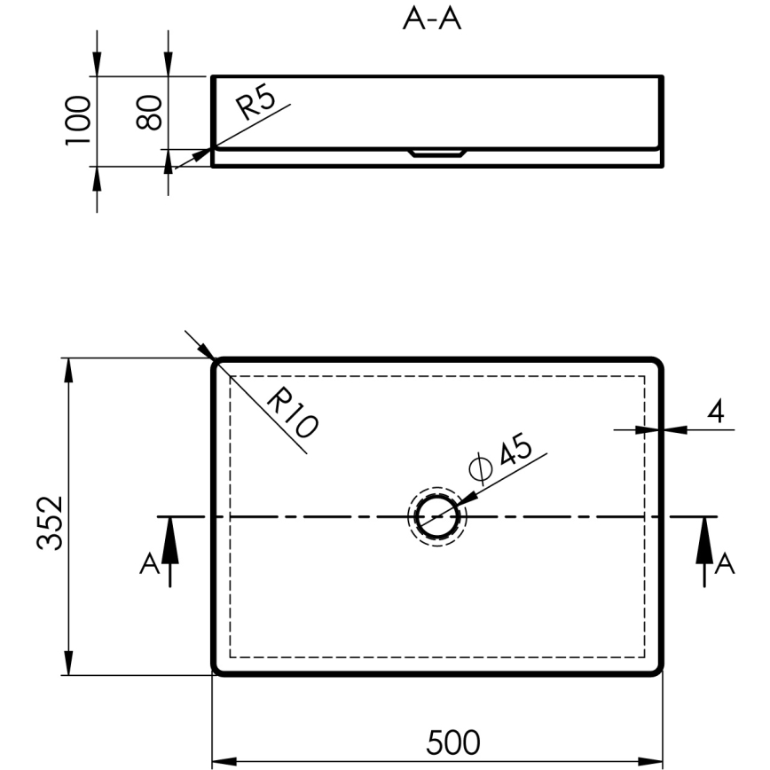 Sapho - Nadpultni umivalnik AURUM 50x35 cm v mat bakreni barvi