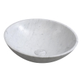 Sapho - Nadpultni umivalnik BLOK Ø 42 cm kamen/Carrara/matna bela