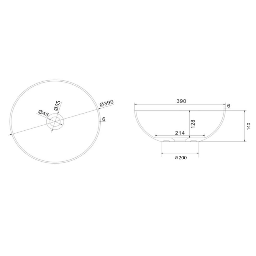 Sapho - Nadpultni umivalnik FORMIGO, premer 39 cm, beton/zelena